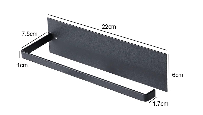 1/2pcs Punch-free Paper Towel Holder Stainless Steel Kitchen Under Cabinet Roll White Black Bathroom Wall-mounted Tissue Hanger