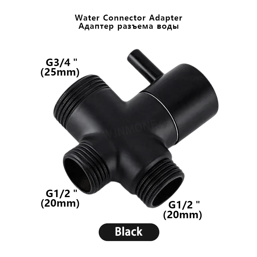 Split Shower Column Set Bathroom Faucet Single Cold Mixer Water Tap System Bathtub Taps Rainfall Shower Head Accessories Adapter