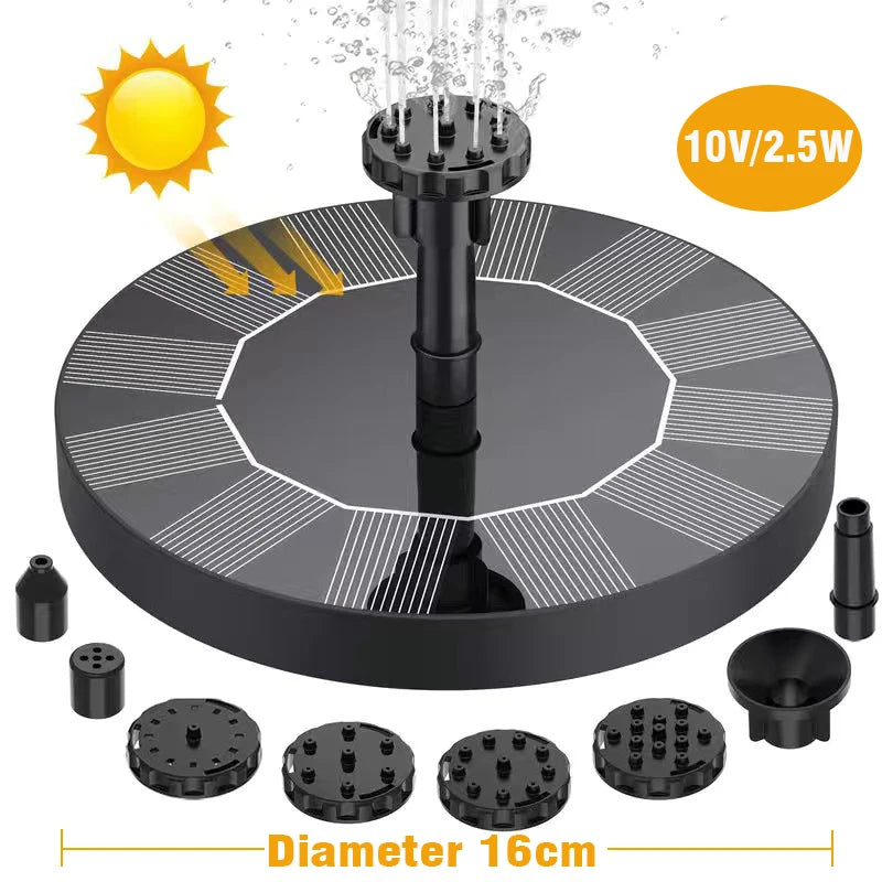 Solar Bird Bath Fountain Pump Free Standing Floating Solar Powered Water Fountain Pump for Bird Bath Garden Pond Pool Outdoor