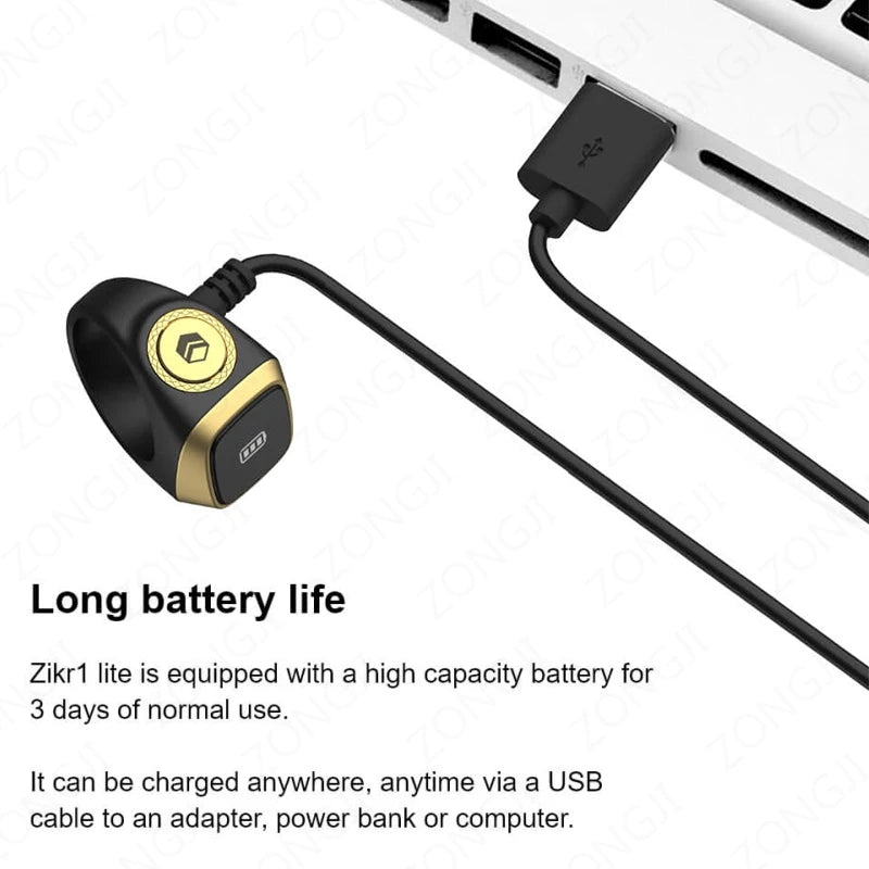 IQibla Smart Zikr Rings Tasbih Tally Intelligent Digital Counter for Muslims Praise 5 Prayer Time Electronic Vibration Reminder