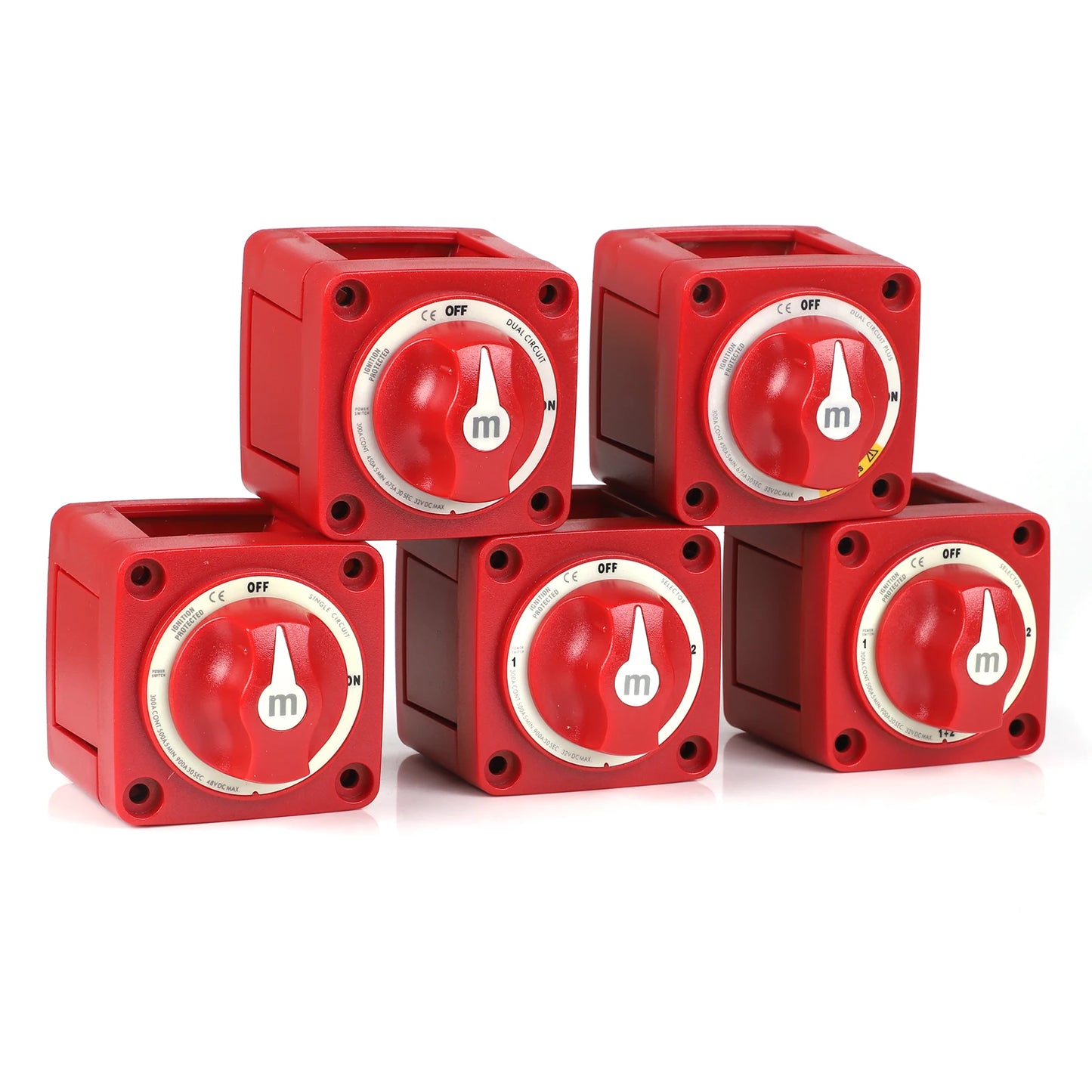 2 3 4 Position Battery Mass Switch Cut Single Dual  M-Series Marine Boat 12-48V 100-300A Heavy Duty Isolator Disconnect Rotary