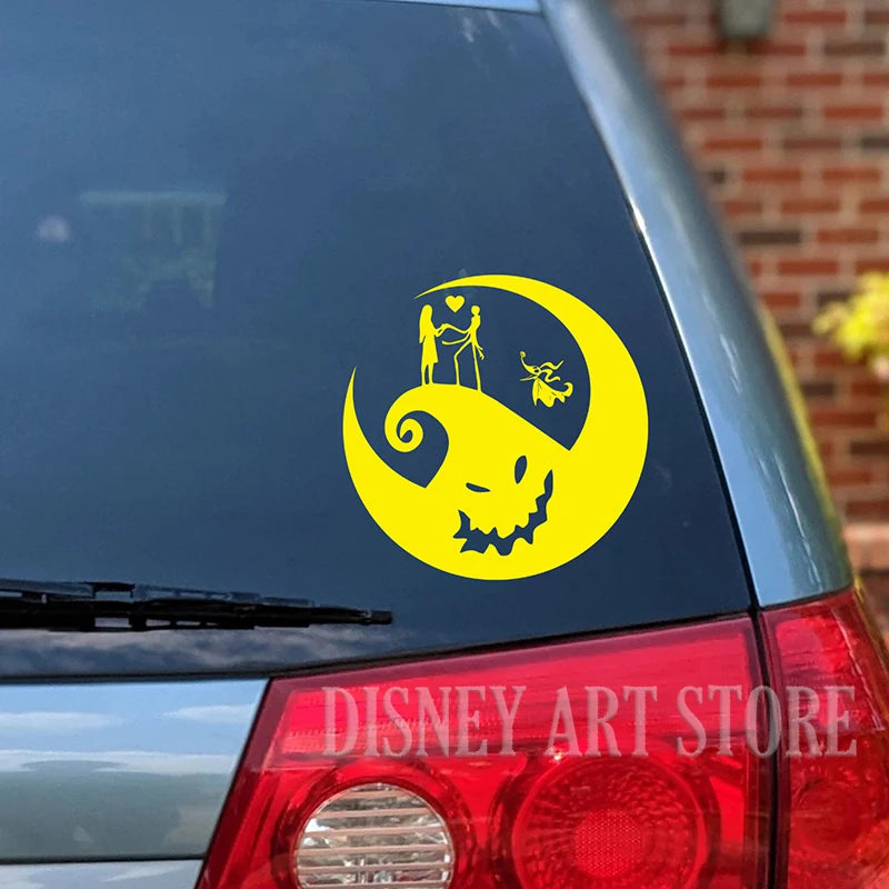 Jack and Sally Vinyl Art Sticker Car Window Bumper Decor, Graphic New Decal Jack Sally Love Stickers For Laptop Halloween Gift