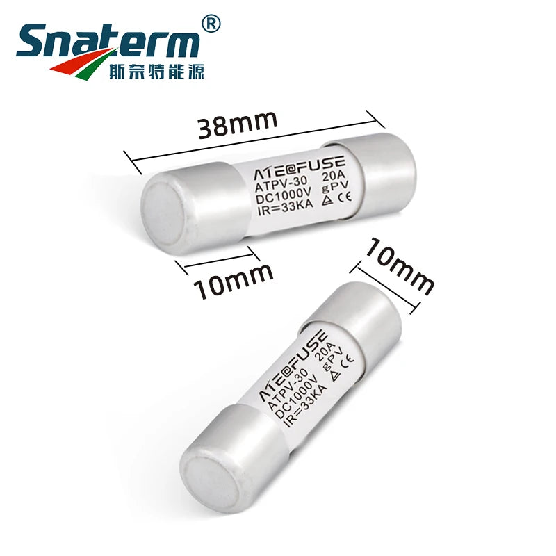 1000VDC 10A 15A 20A 30A DC Solar fuse Connector fusible holder with Inline Fuse for Solar Panel Systems TUV approved
