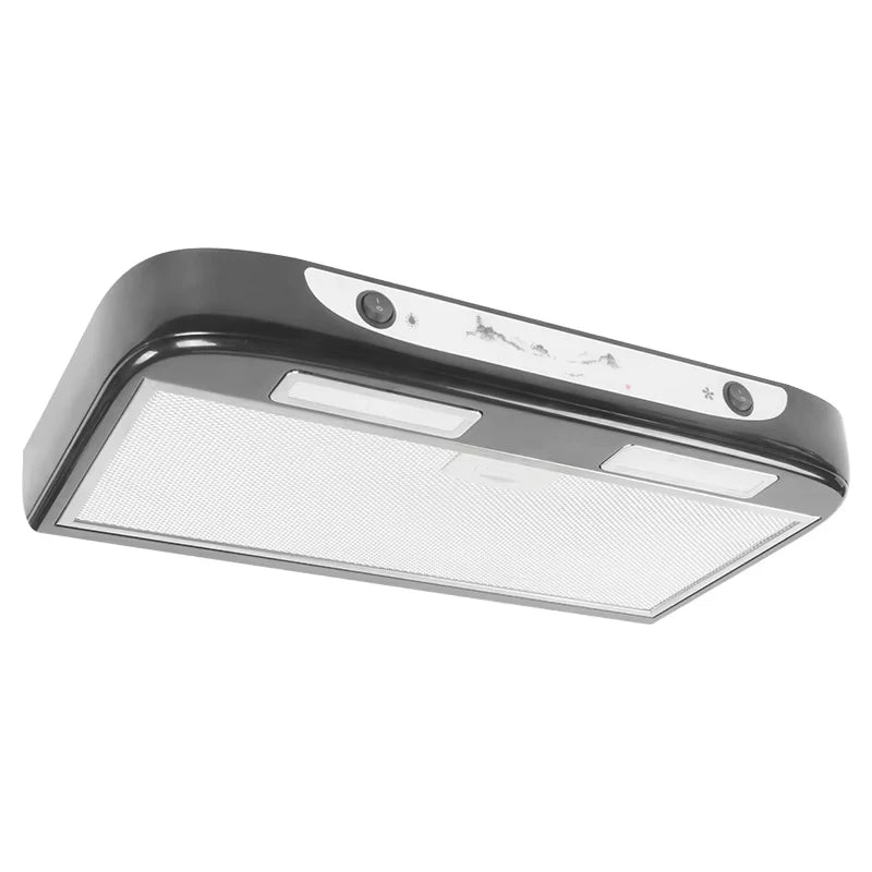 RV Extractor Hood with 2 LED Lights and 3 Turbine Fans 12V Removable Kitchen Range Hood for Motorhome Camper Yacht Caravan