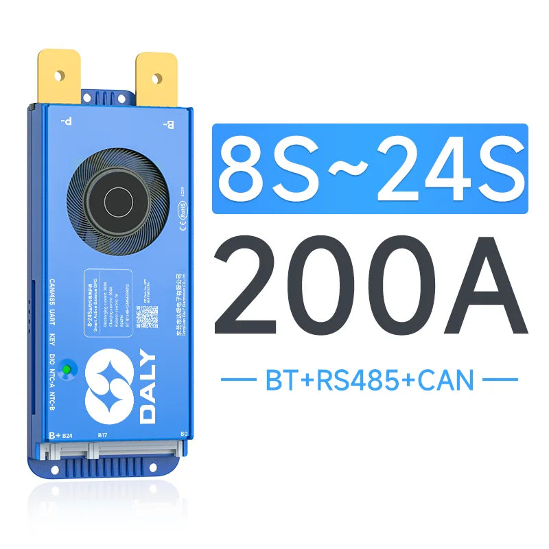 Daly Smart BMS 4s lifepo4 bluetooth Wifi bms 8S 24S 40A 60A 80A 100A Active Balance bms 16s 48v