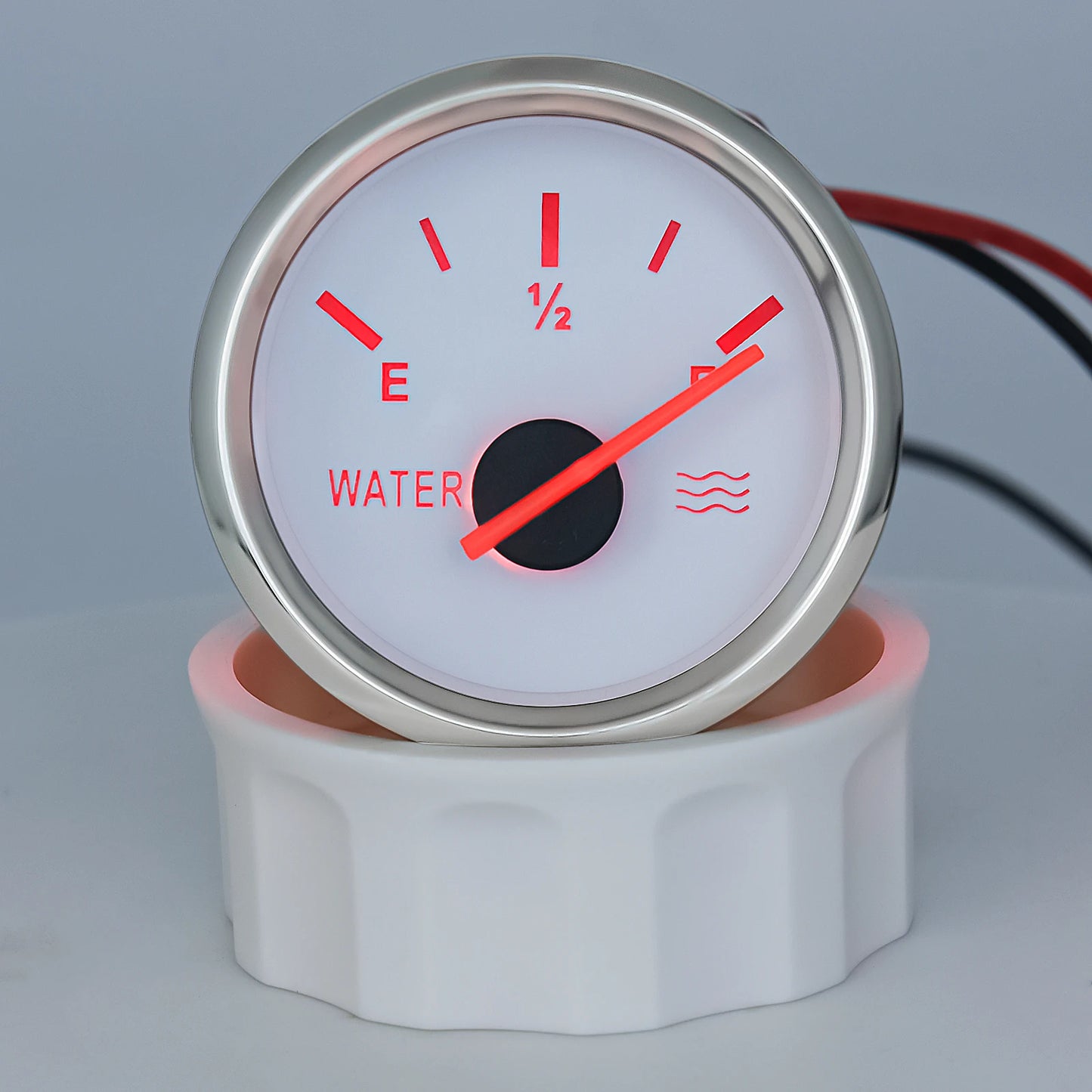 Water Level Gauge Water Level Sensor 52mm Water Level Meter Indicator With Red Light 100-500mm 0-190 Ohm Sensor 12V24V Custom