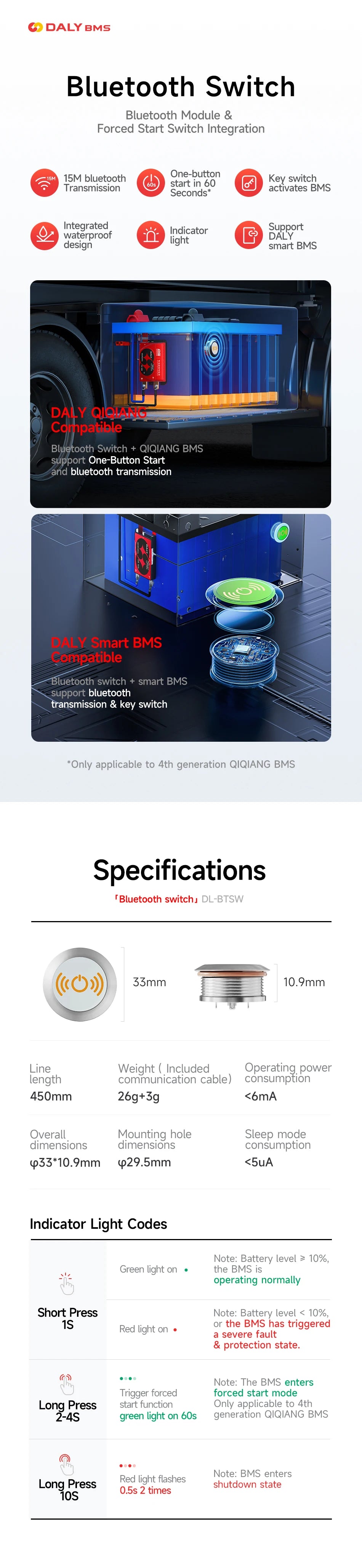 Daly Smart BMS Accessory WIFI Bluetooth USB To UART RS485 Cables Module NTC Battery SOC Capacity Indicator LCD Screen Board