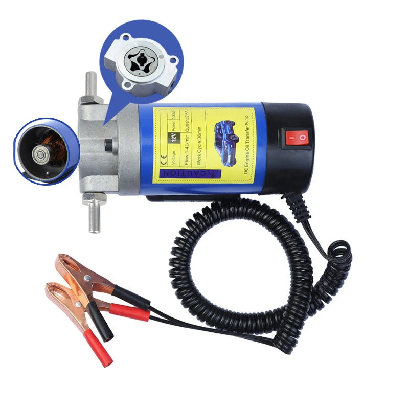 Portable 12V/24V Oil Transfer Pump 1-4L/min Extractor Fluid Suction Electric Change Fuel Pump Siphon Tool for Car Motor Boats