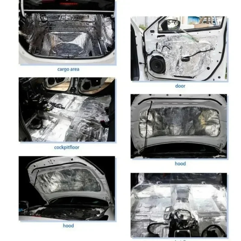 2000*500/250*400mm 5/10mm Car Sound Mat Proofing Deadener Heat Noise Insulation Deadening Mat Hood Closed Cell Foam Accessories