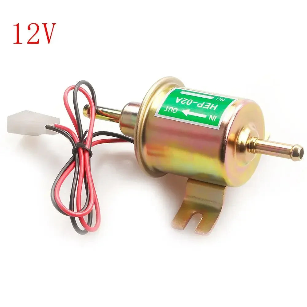12V/24V Universal Electric Fuel Pump Low Pressure Bolt Fixing Wire Diesel Petrol HEP-02A For Car Carburetor Motorcycle ATV