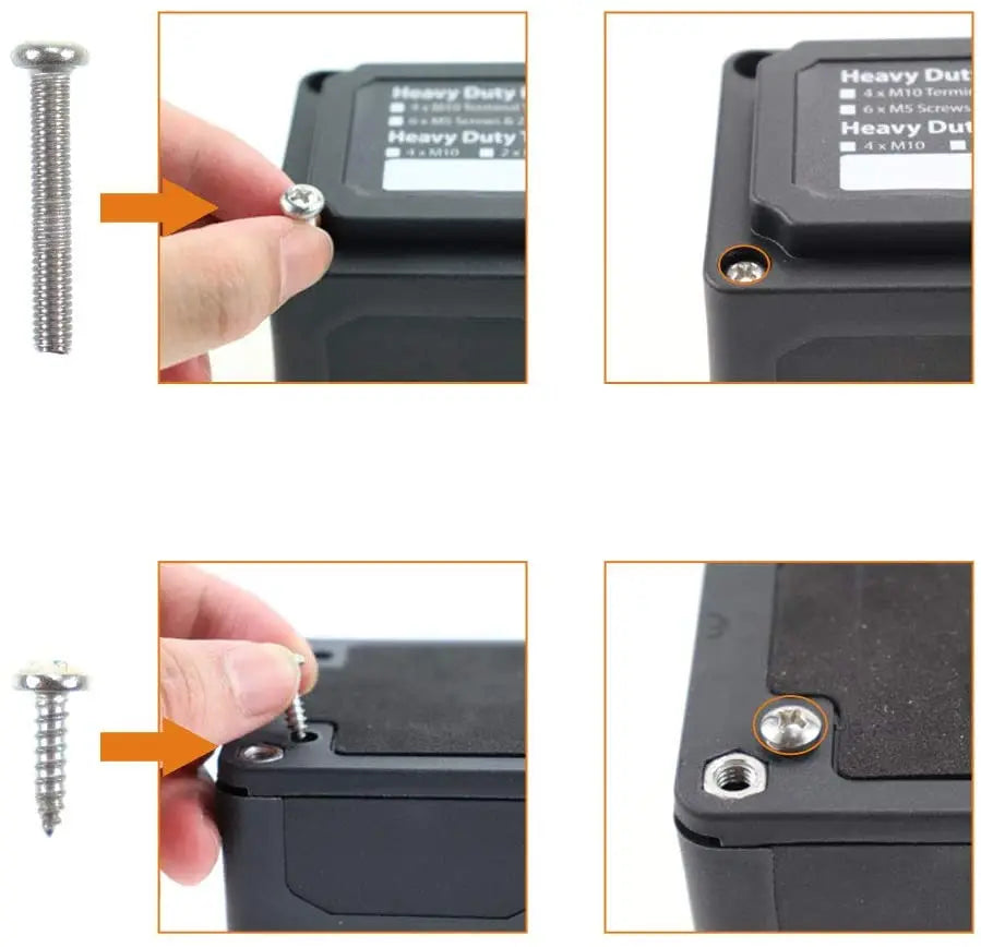 300A Bus Bar Heavy Duty Power Distribution Block Busbar Box Module Design with 4X M8 (5/16") Terminal Studs For Car RV Boat