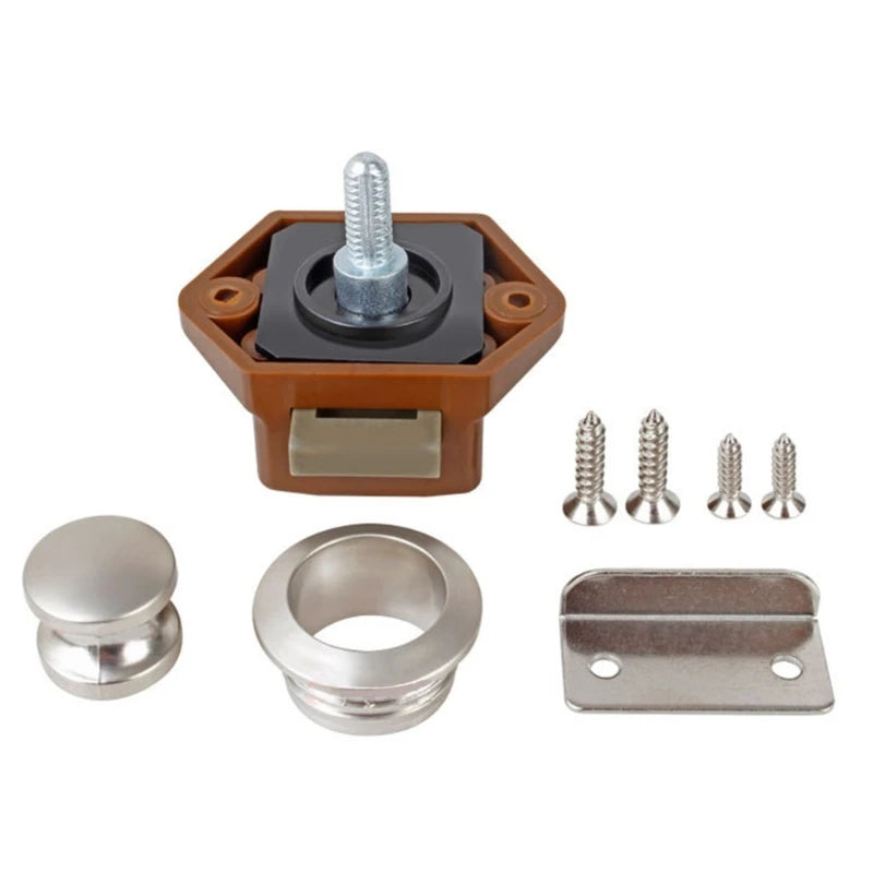 Camper Car Push Lock Diameter 20mm RV Caravan Boat Motor Home Cabinet Drawer Latch Button Locks For Furniture Hardware