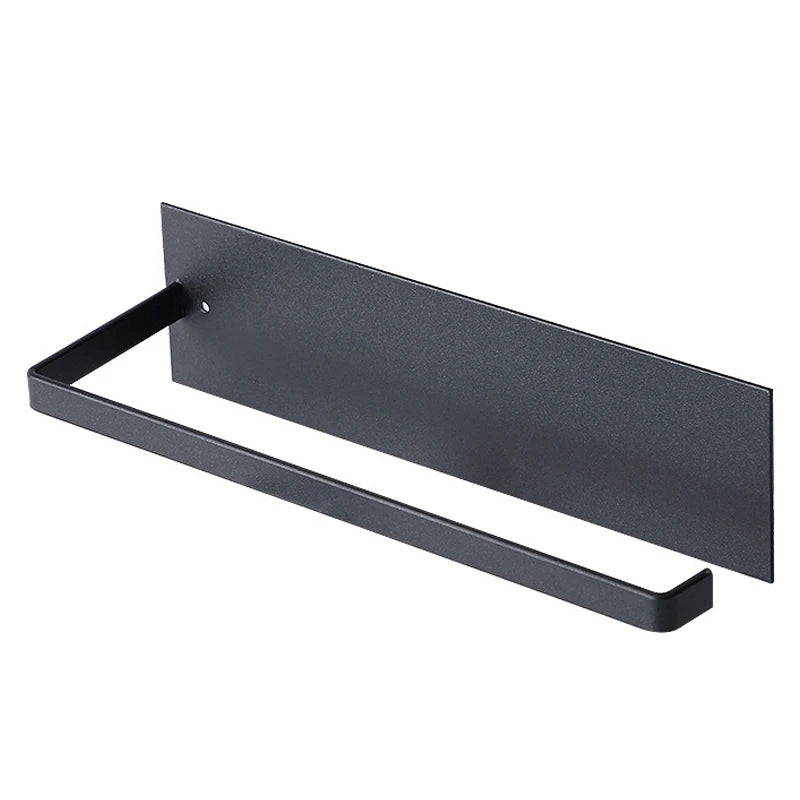 1/2pcs Punch-free Paper Towel Holder Stainless Steel Kitchen Under Cabinet Roll White Black Bathroom Wall-mounted Tissue Hanger