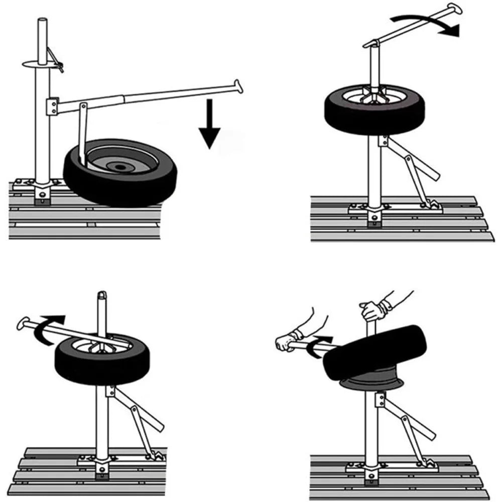Tire Changer Manual Demount For Car Truck Van Camper RV Vacuum Motorcycle Tyre Changing Repair Tool Dismantle Machine