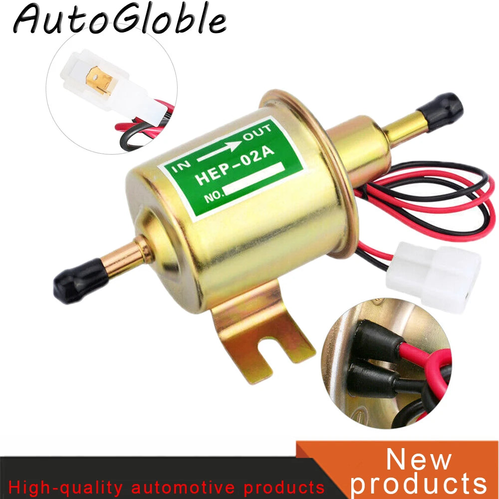 High Quality Low Pressure Universal Diesel Petrol Gasoline Electric Fuel Pump HEP-02A 12V 24V For Car Motorcycle ATV Fuel Pump