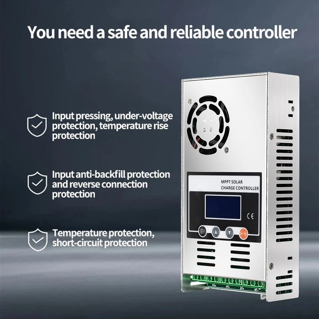 ECGSOLAX 60A MPPT Solar Charge Controller 12V 24V 36V 48V Auto Solar Panel Regulator Max PV 150VDC For Lead Acid Lithium Battery