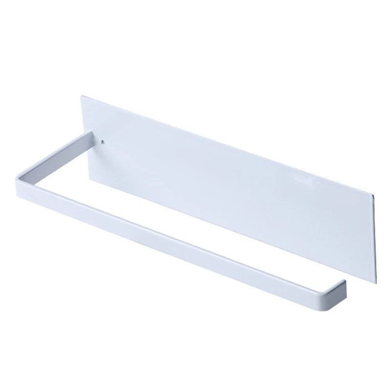 1/2pcs Punch-free Paper Towel Holder Stainless Steel Kitchen Under Cabinet Roll White Black Bathroom Wall-mounted Tissue Hanger