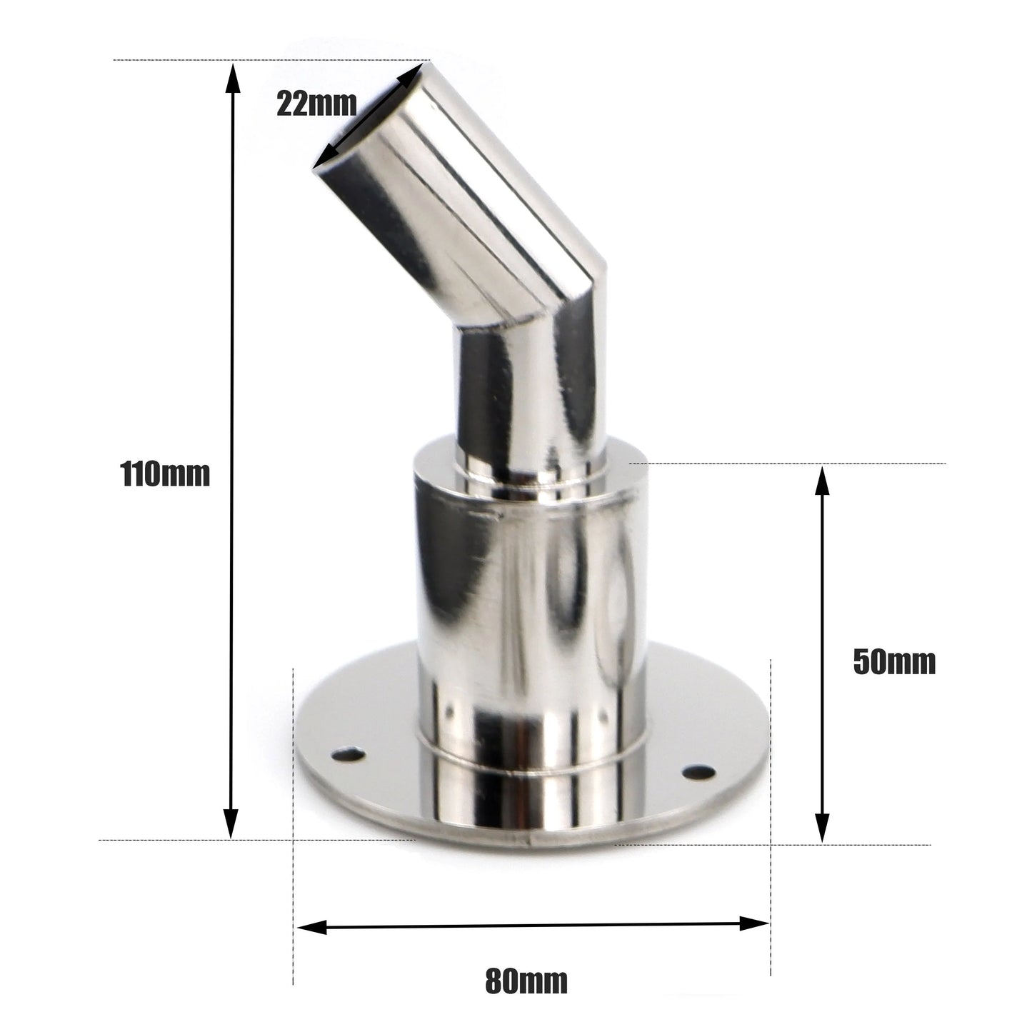 22mm / 24mm Stainless Steel Thru Hull Exhaust Fitting Tube Pipe Socket Hardware Part Air Diesel Heater For Car Boat Truck