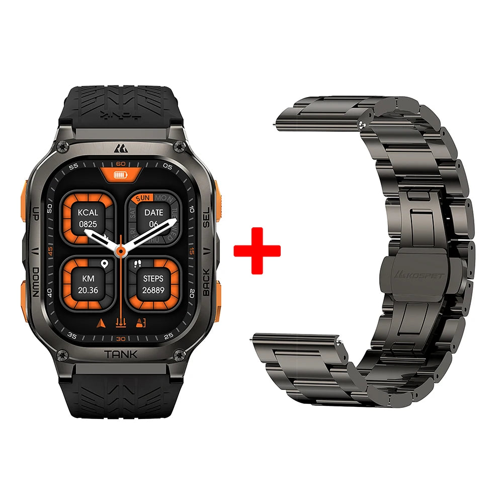 2024 KOSPET TANK M3 Ultra GPS Smartwatches Men Women Waterproof Smart watch 480mAh Digital Fitness AOD Male Electronic Watches