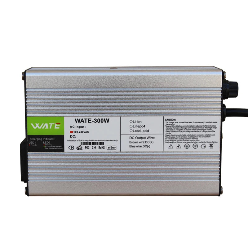 14.6V 10A Charger Smart aluminum Case For 4S 12.8V Outdoor Portable LiFePO4 Battery fast Charger WATE