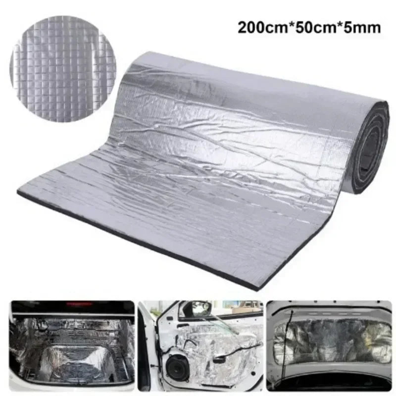 2000*500/250*400mm 5/10mm Car Sound Mat Proofing Deadener Heat Noise Insulation Deadening Mat Hood Closed Cell Foam Accessories