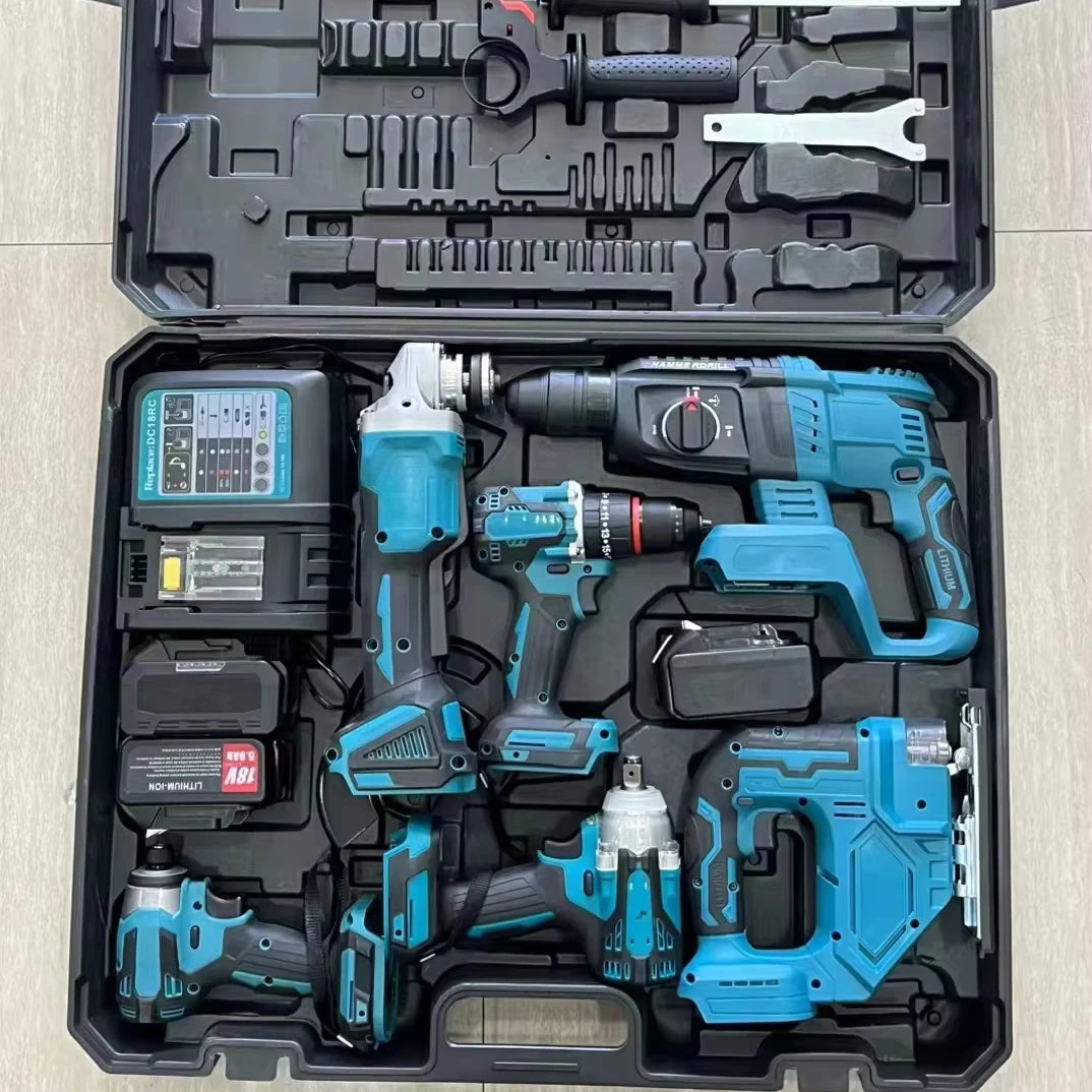 YYHC-Cordless Power Tool Combo Set With Mechanical Tool Box