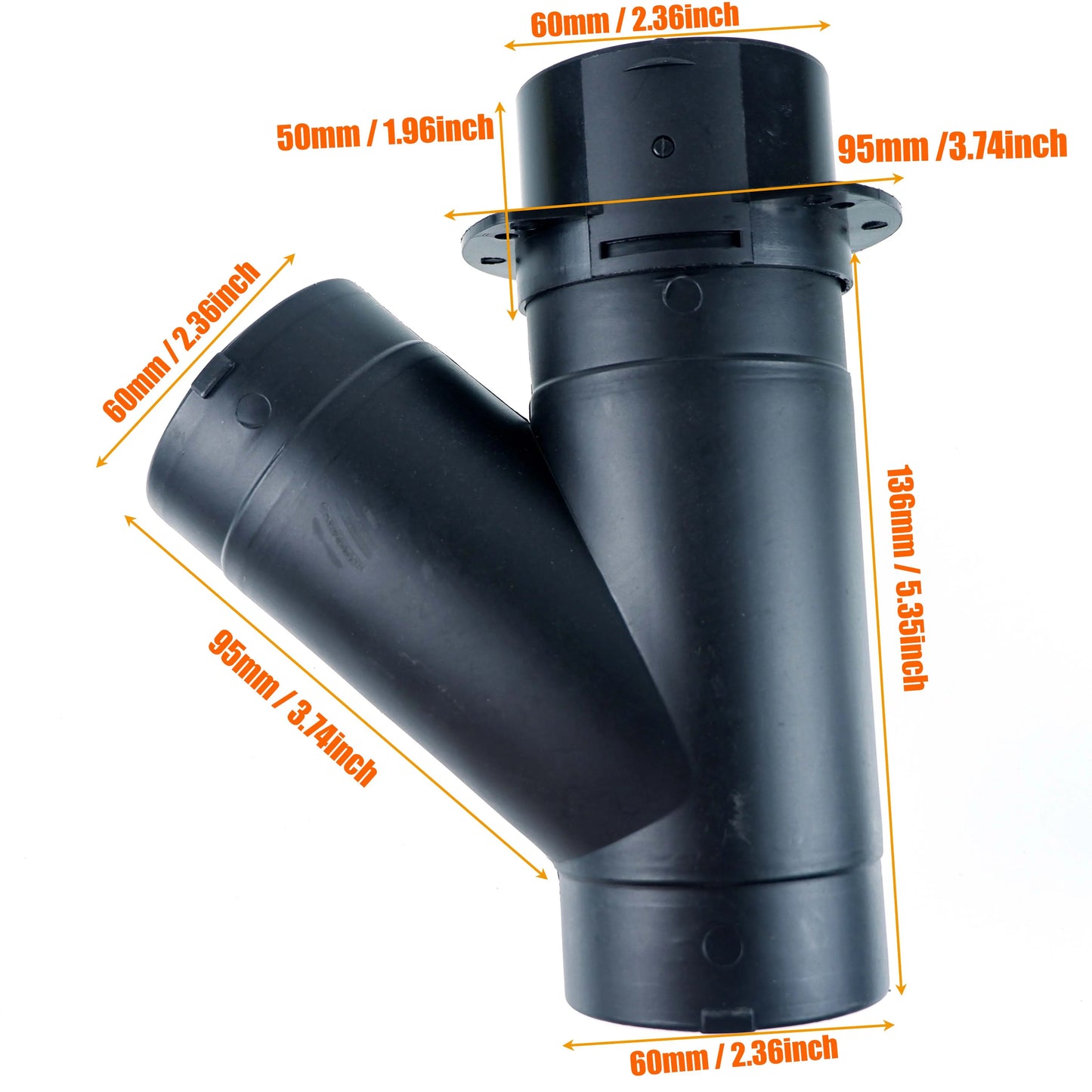 60mm 75mm Valve Flap Adjustable Air Diesel Heater Vent Ducting Branch Splitter Exhaust Pipe Outlet Joiner Connector For Car