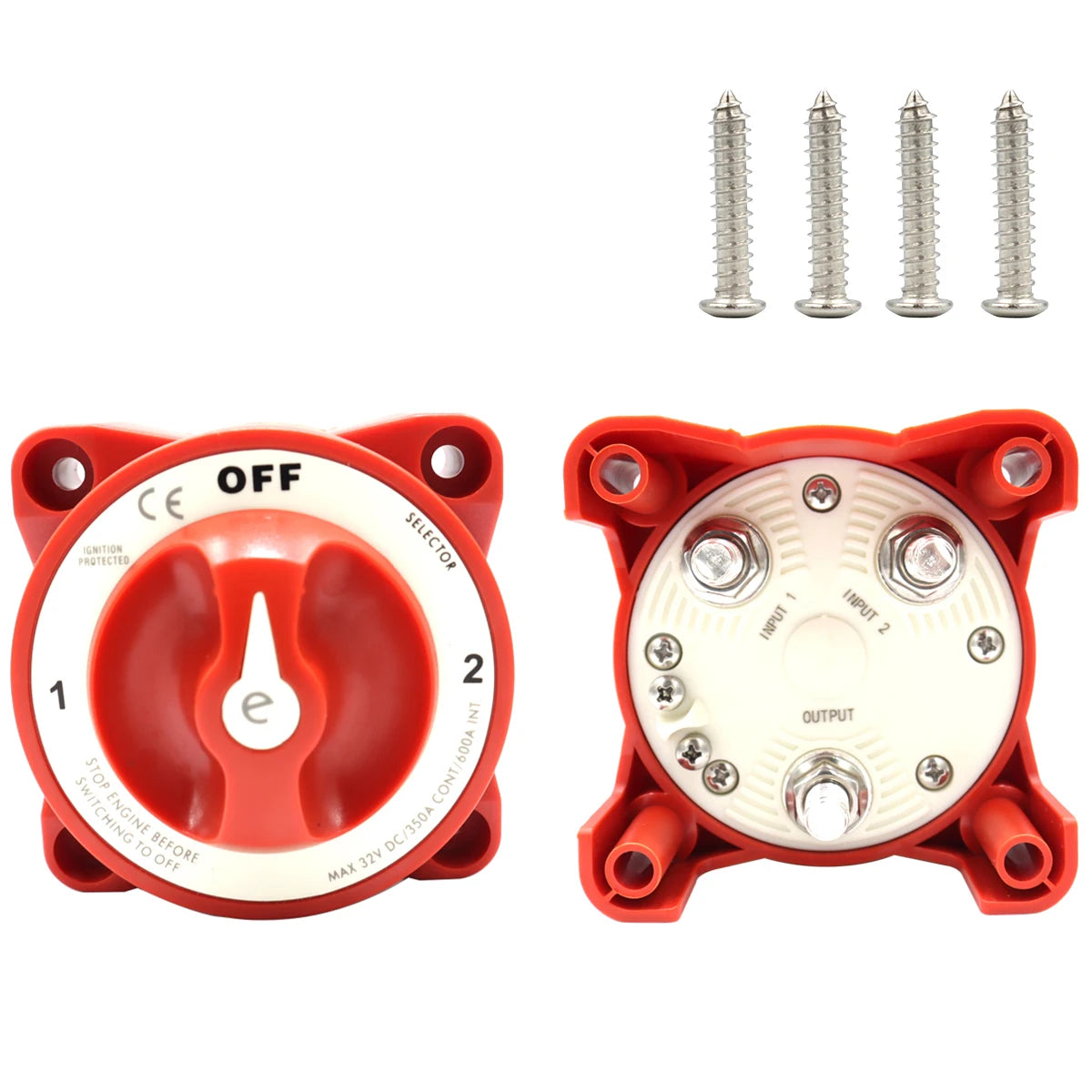 Blue Sea Systems - 32V 350 Amp E-Series Waterproof Ignition Protected Marine Boat Dual Battery Isolator Switches