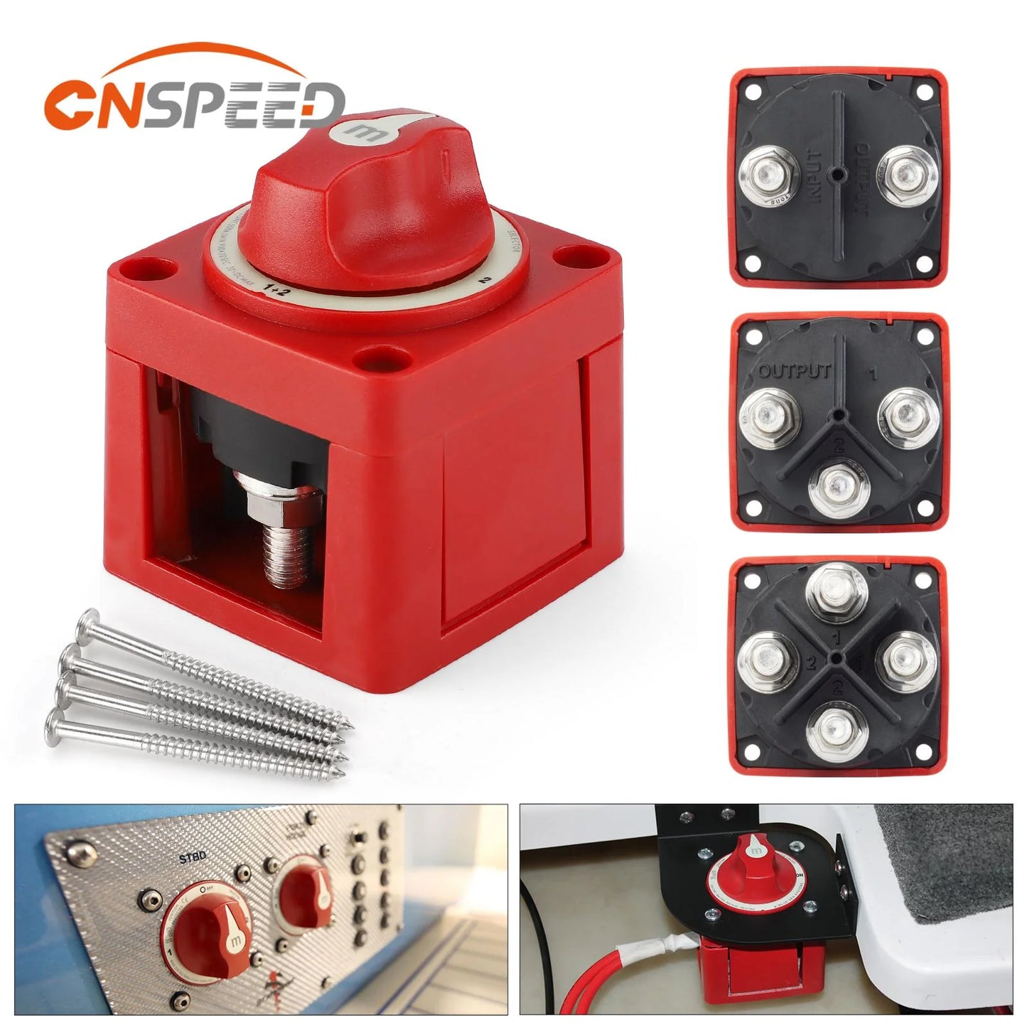2 3 4 Position Battery Mass Switch Cut Single Dual  M-Series Marine Boat 12-48V 100-300A Heavy Duty Isolator Disconnect Rotary