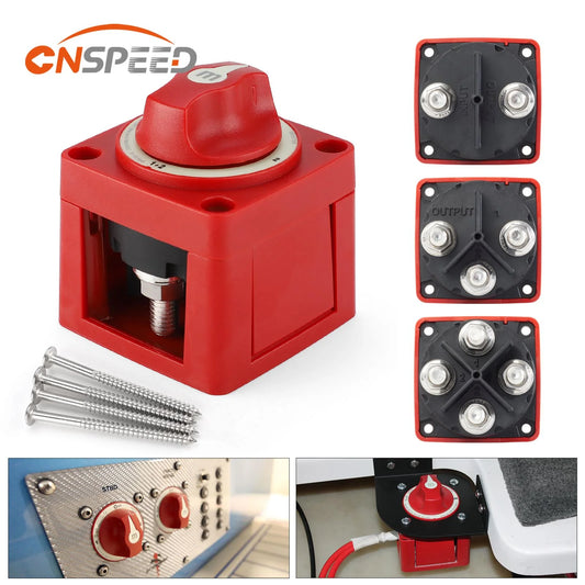 2 3 4 Position Battery Mass Switch Cut Single Dual  M-Series Marine Boat 12-48V 100-300A Heavy Duty Isolator Disconnect Rotary