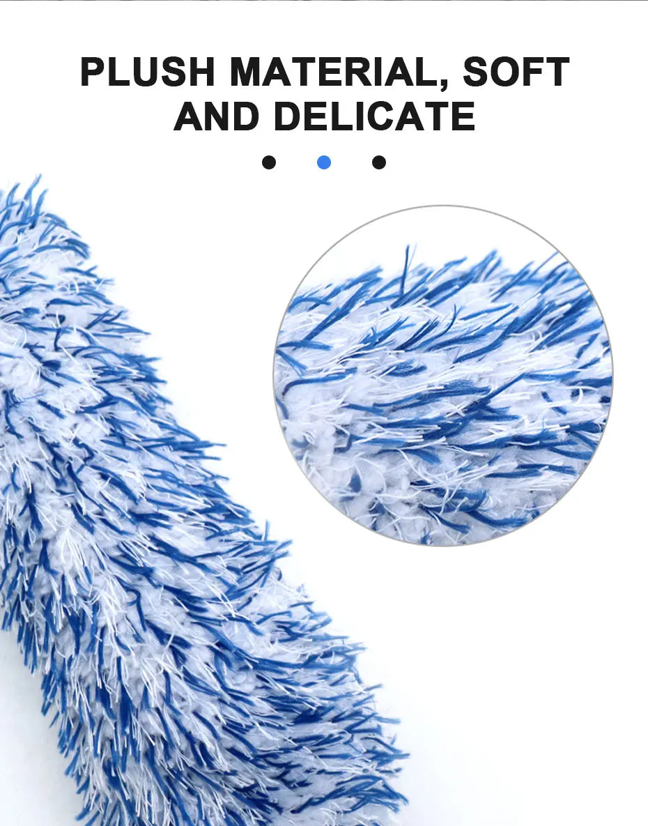 SEAMETAL Car Wheel Tire Rim Cleaning Brush Portable Plush Car Wheel Hub Brush Washing Tool Car Detailing Care Dust Removal Brush