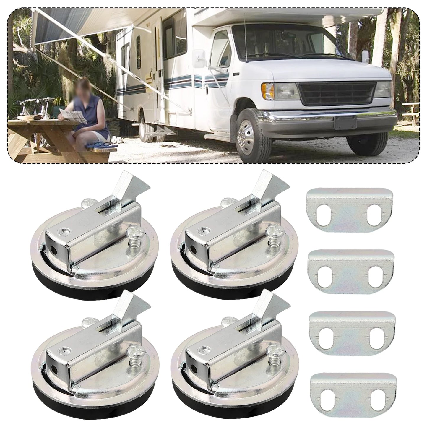 Boat Deck Hatches Flush Pull Slam Latch Mount Latch Lift For RV Yacht Marine Deck Hatches Locking Locker Yacht Accessories
