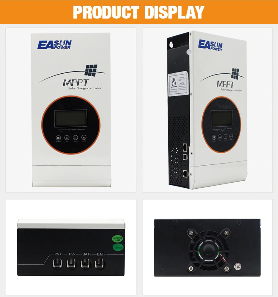 80A MPPT Solar Charge Controller 12V/24V/36V/48V Battery Charger 150VDC Back-light LCD Solar Regulator Short Circuit Protection