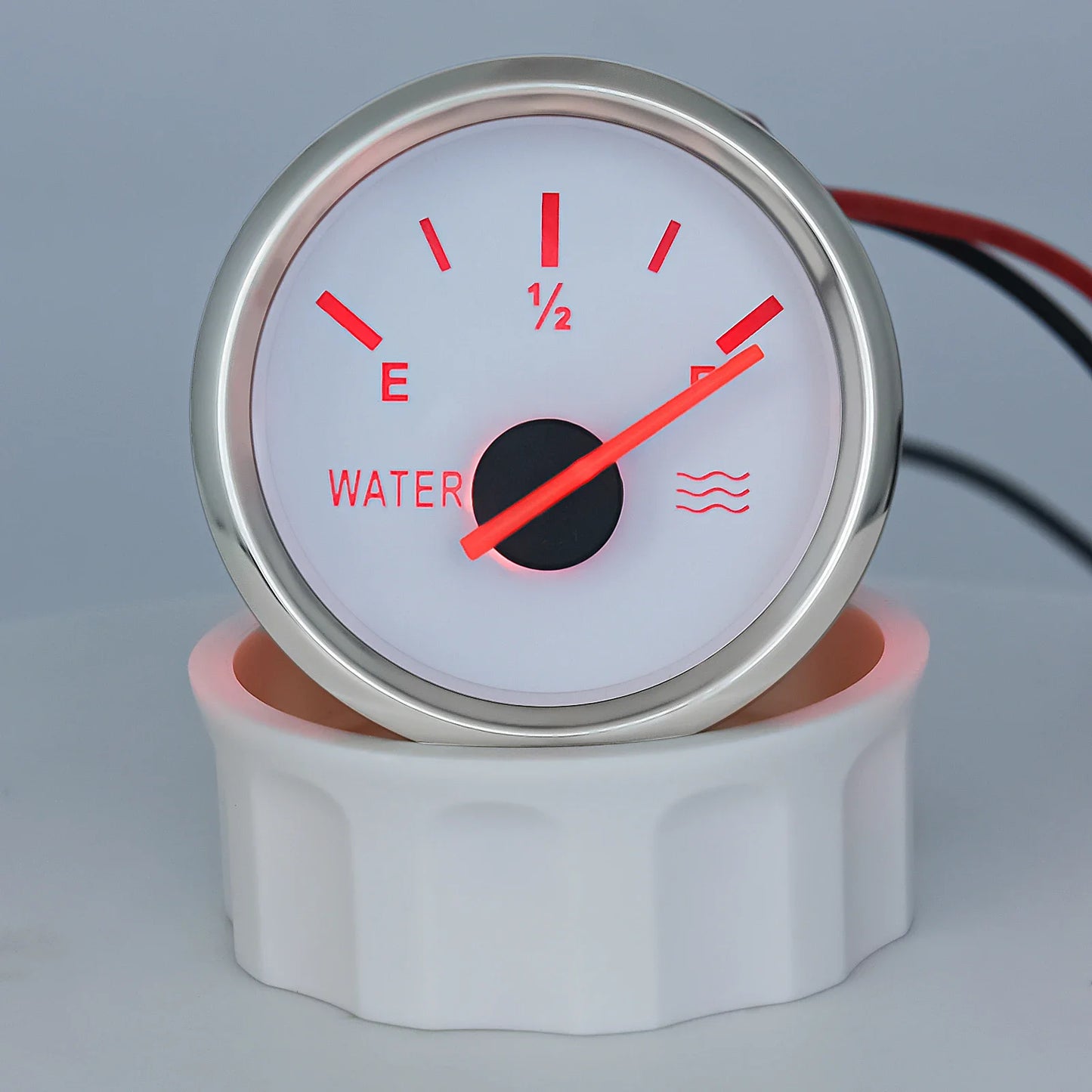 Water Level Gauge Water Level Sensor 52mm Water Level Meter Indicator With Red Light 100-500mm 0-190 Ohm Sensor 12V24V Custom