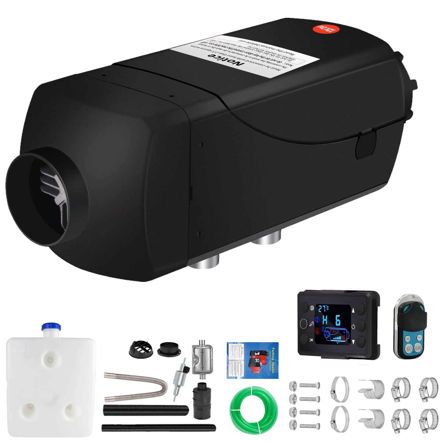 2000W Parking Heater 12/24V 2KW Portable Diesel Heater Automatic Altitude Adjustment Diesel Air Heater for Car SUV Van RV Boat