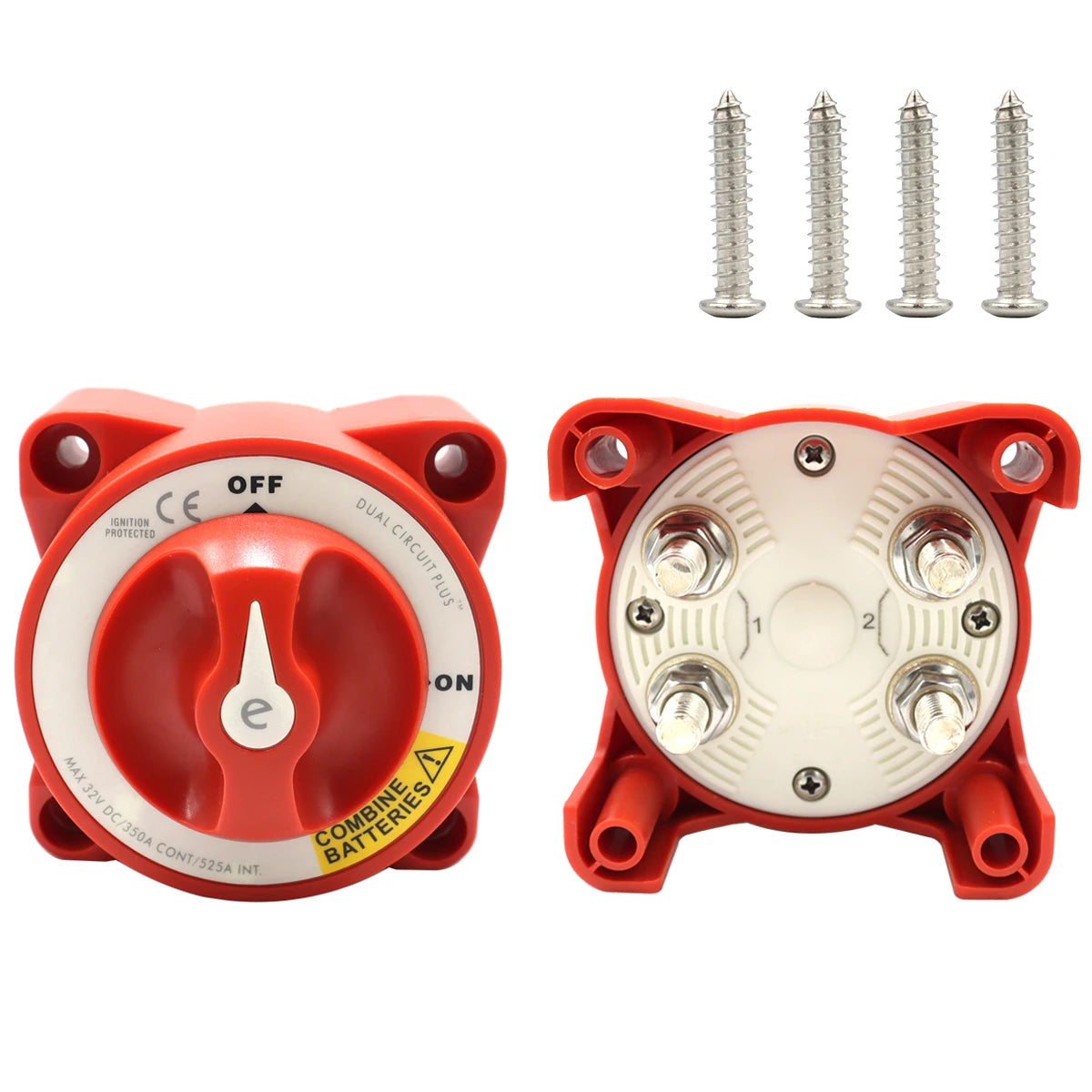 Blue Sea Systems - 32V 350 Amp E-Series Waterproof Ignition Protected Marine Boat Dual Battery Isolator Switches