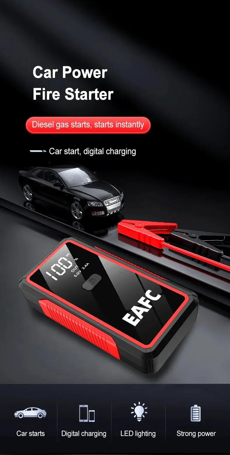 EAFC 2000A Car Jump Starter Portable Power Bank 20000mAh Car Battery Booster 12V Auxiliary Starting Device for Diesel Gasoline