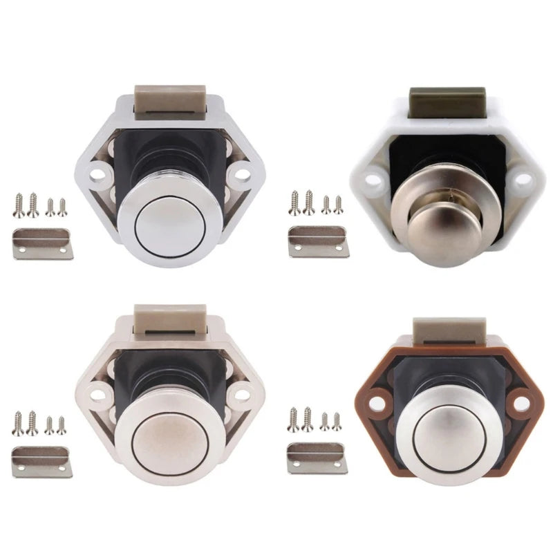 Camper Car Push Lock Diameter 20mm RV Caravan Boat Motor Home Cabinet Drawer Latch Button Locks For Furniture Hardware
