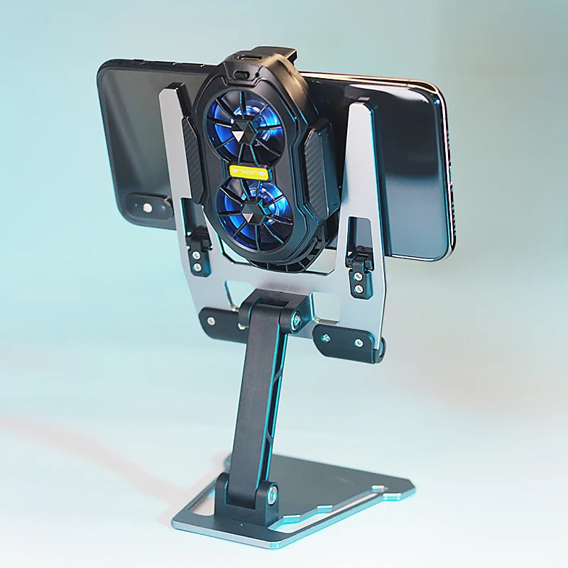 FS01 Dual Fan Rechargeable Mobile Phone Cooler Radiator Long Lasting Stronger Cooling Air Cooling Clip design with Game Button