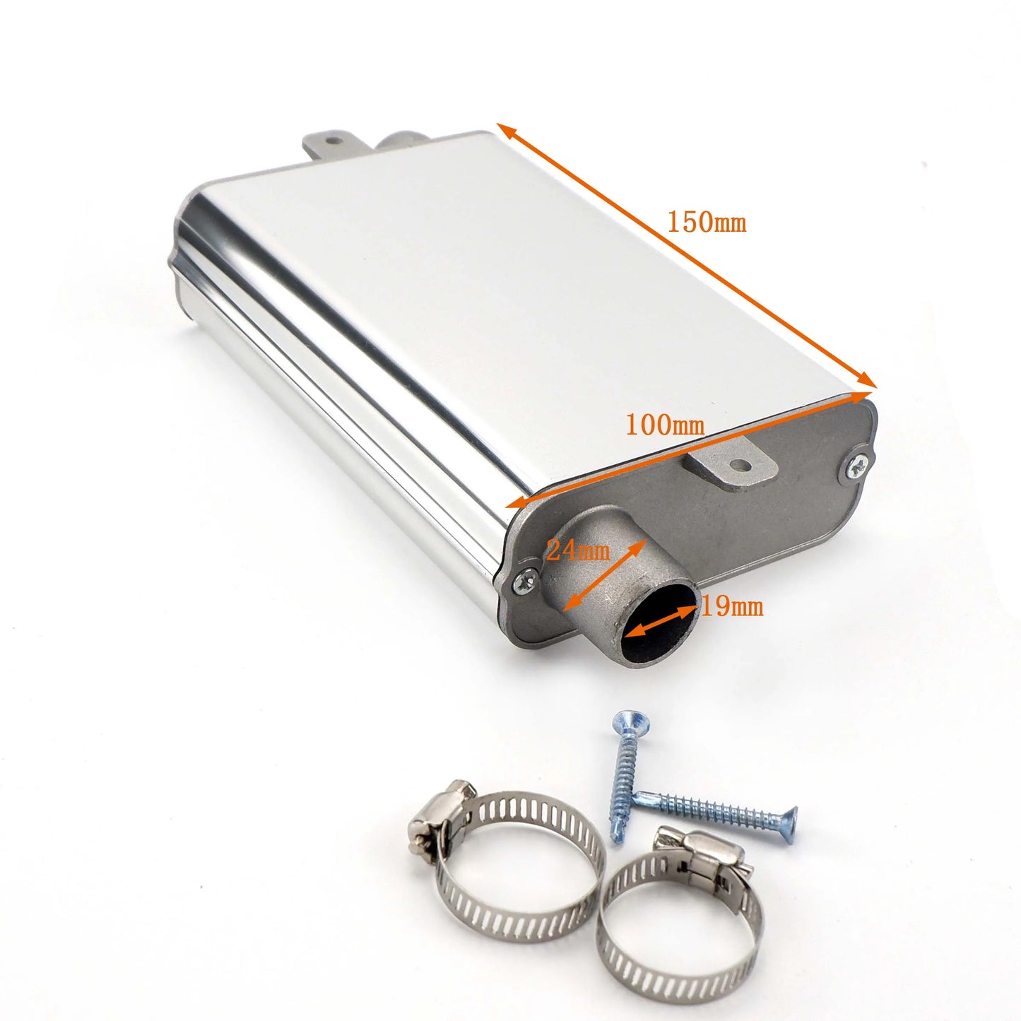 24mm Muffler Silencer S Curved Air Diesel Parking Heater Exhaust Pipe Aluminum Alloy Small Medium Large For Car Truck Camper VAN