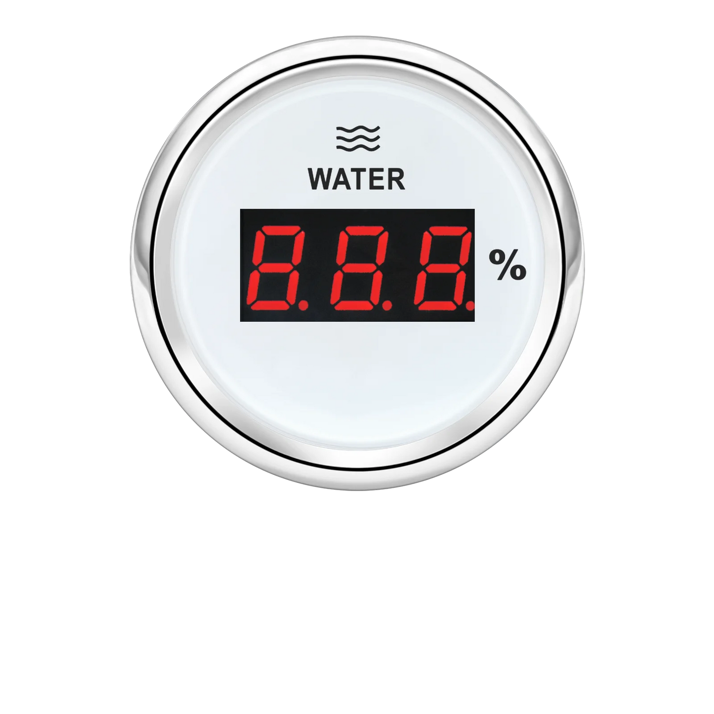 2"52mm Car Digital Gauge A5 Fuel Float Sensor 0~190ohm With Indicator Water Level Tank Meter Red Backlight for Yacht Marine Boat