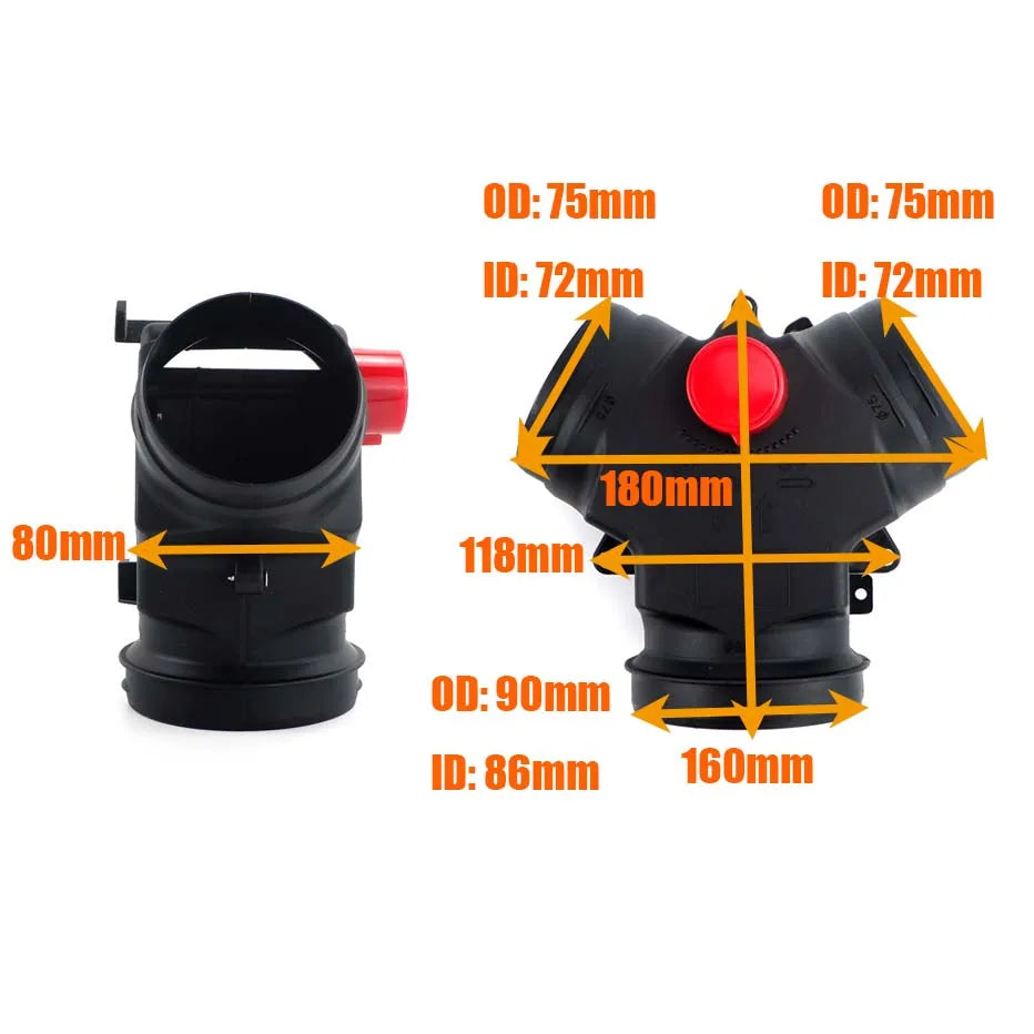 60mm 75mm Valve Flap Adjustable Air Diesel Heater Vent Ducting Branch Splitter Exhaust Pipe Outlet Joiner Connector For Car