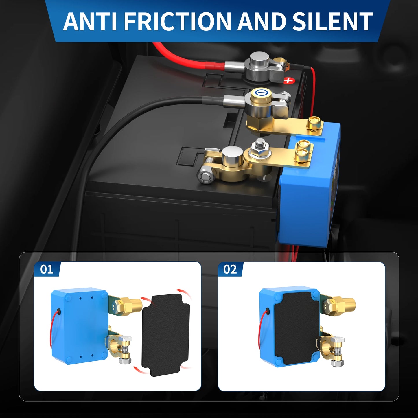 Remote Battery Disconnect Switch 12V 240A Kill Switch Automatic Power Shut Off Switch for Car Auto ATV Truck (Side Installation)