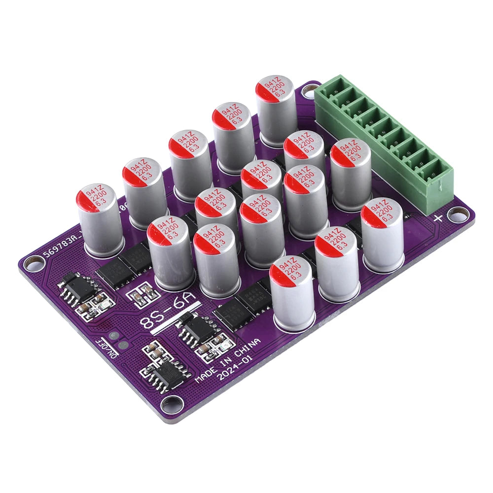 6A 2.5V-4.4V Active Equalizer Balancer 3S 8S Lifepo4 Equalization Balancing Li-Ion /LiFePo4 Lithium Balance Board