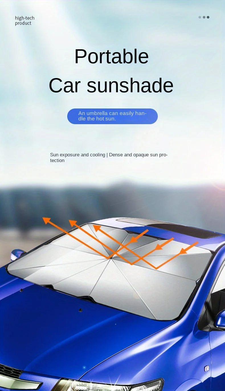 Car Front Windshield Sunshade Umbrella Summer Sun Protection Sunshade Blocking Car Interior Cooling Supplies
