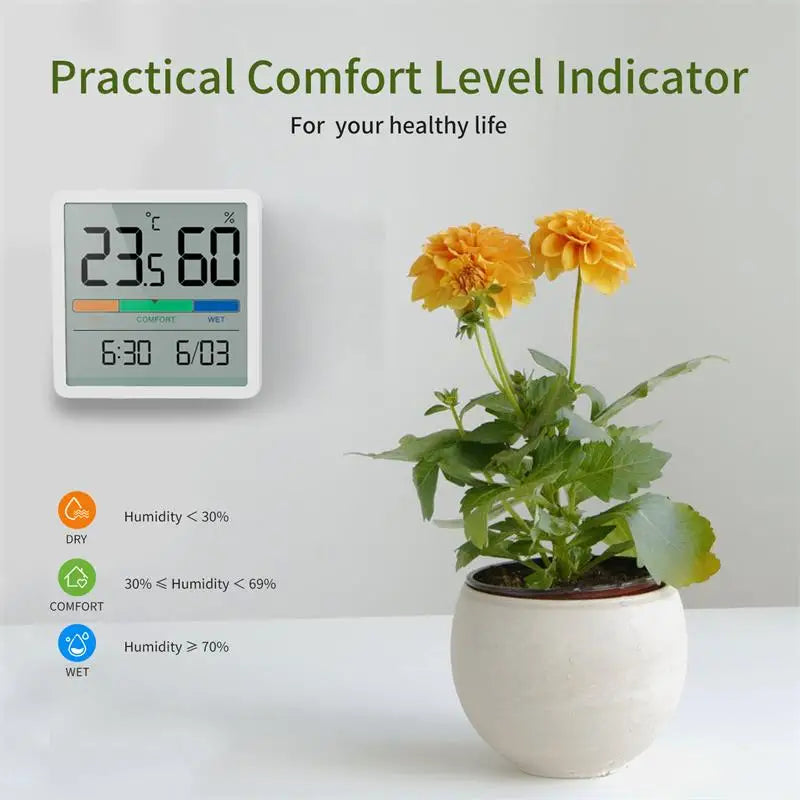 NOKLEAD Indoor Temperature Humidity Meter Home LCD Digital Thermometer Hygrometer Sensor Gauge Weather Station Smart Monitor