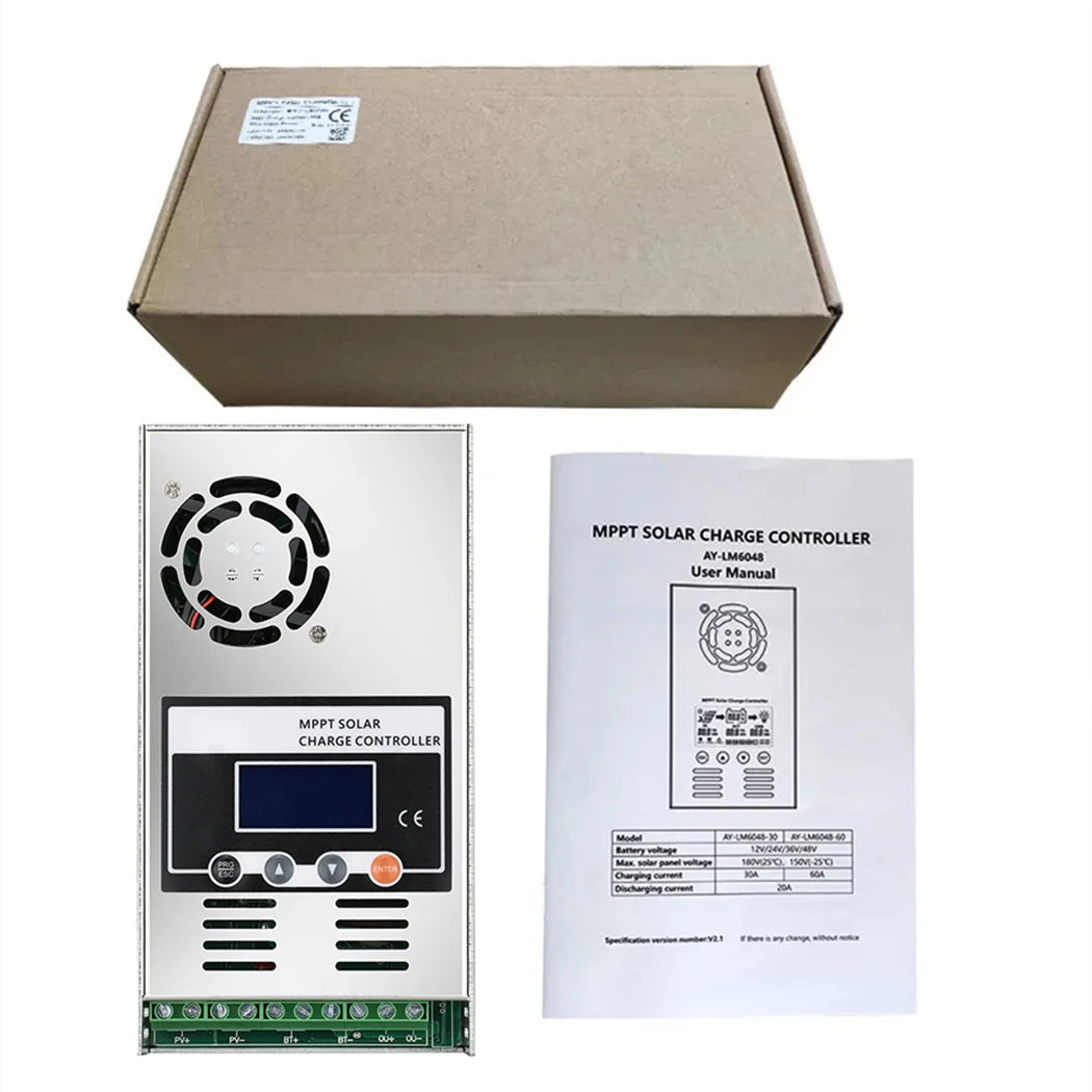 ECGSOLAX 60A MPPT Solar Charge Controller 12V 24V 36V 48V Auto Solar Panel Regulator Max PV 150VDC For Lead Acid Lithium Battery