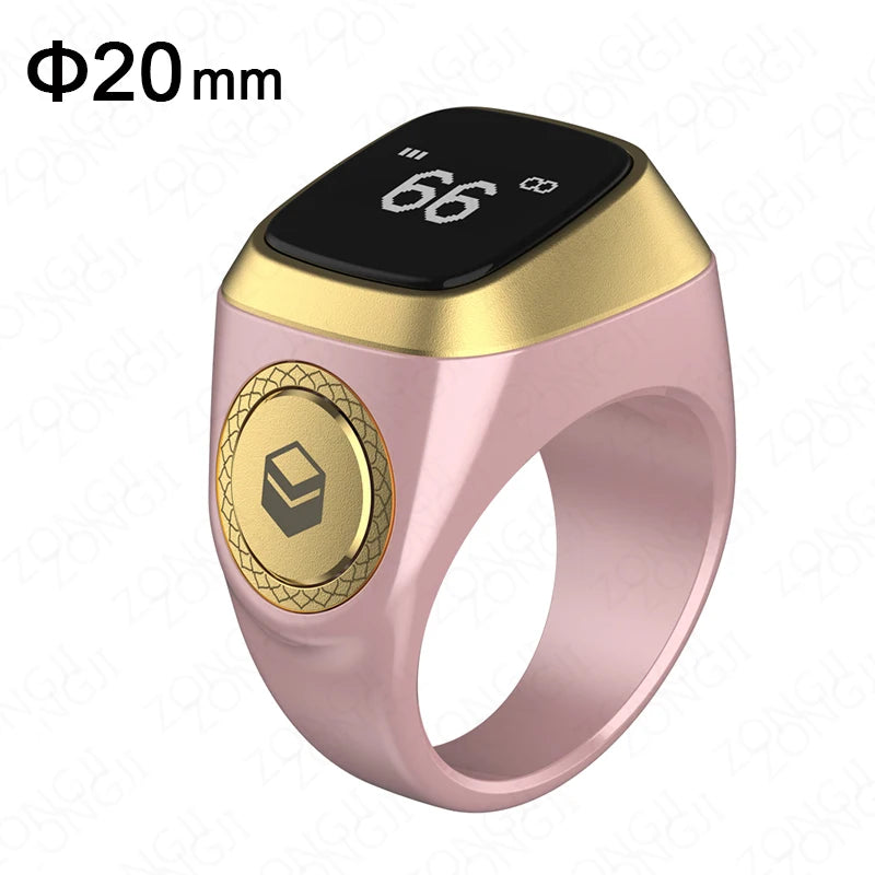 IQibla Smart Zikr Rings Tasbih Tally Intelligent Digital Counter for Muslims Praise 5 Prayer Time Electronic Vibration Reminder