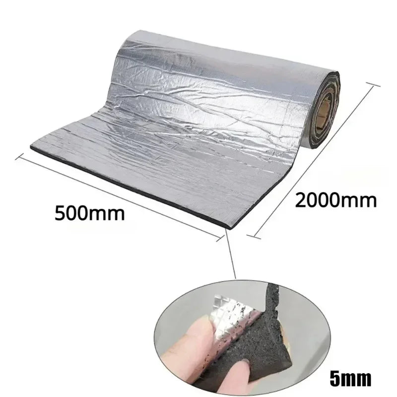 2000*500/250*400mm 5/10mm Car Sound Mat Proofing Deadener Heat Noise Insulation Deadening Mat Hood Closed Cell Foam Accessories