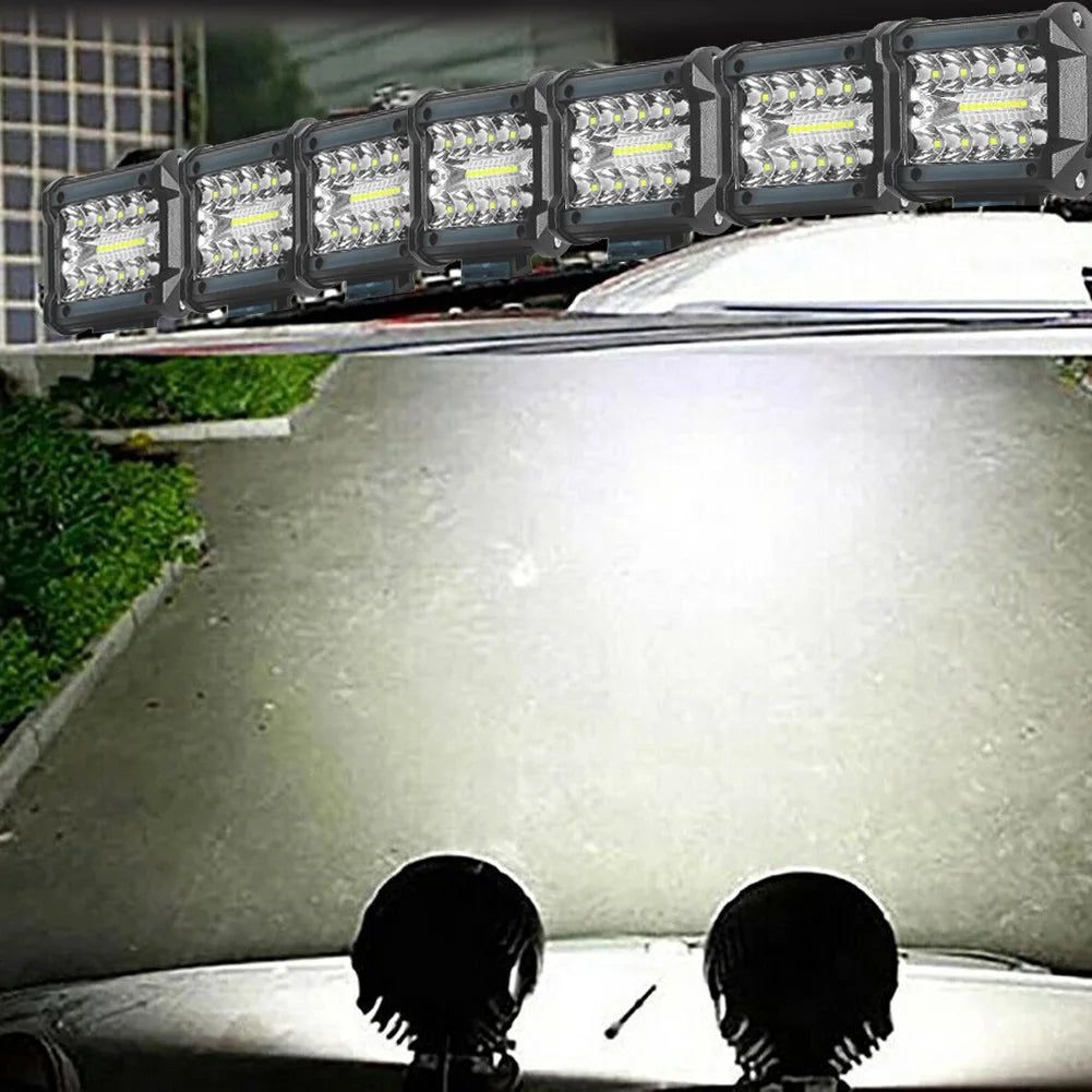 12V 60W LED Bar Offroad Spot Flood Combo LED Light Bar Work Light For Truck Car SUV ATV UTV 4WD LED Headlights